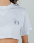 WHITE T-SHIRT CROP