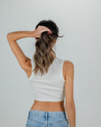 WHITE CROP TOP