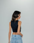 BLACK CROP TOP